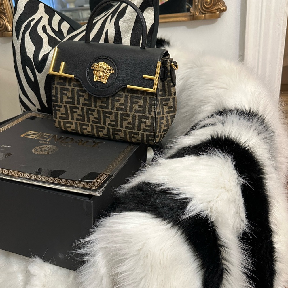Versace Black and Brown Mini Bag